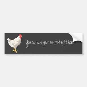 Pegatina Para Coche Pollo blanco