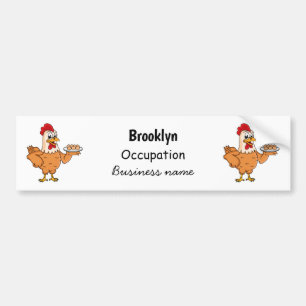 Pegatina Para Coche Pollo con huevos en el personalizado de placa