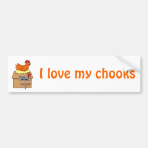 Pegatina Para Coche Pollo divertido de la casa de Chook en dibujo
