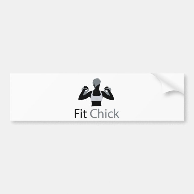 Pegatina Para Coche Polluelo apto con Kettlebells (Frente)