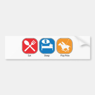 Pegatina Para Coche Polo de Eat Sleep Play