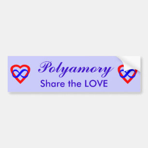 Pegatina Para Coche Polyamory, comparte el amor