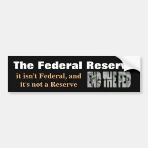 Pegatina Para Coche Poner fin al sticker de la Fed