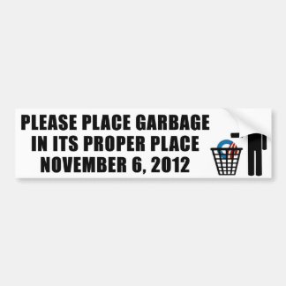 Pegatina Para Coche Ponga la basura en su lugar apropiado - 2012