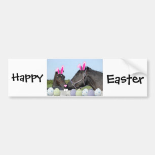 Pegatina Para Coche Pony y caballo de Pascua