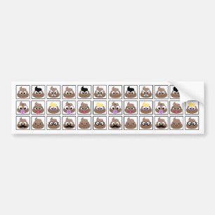 Pegatina Para Coche Poop Many Faces