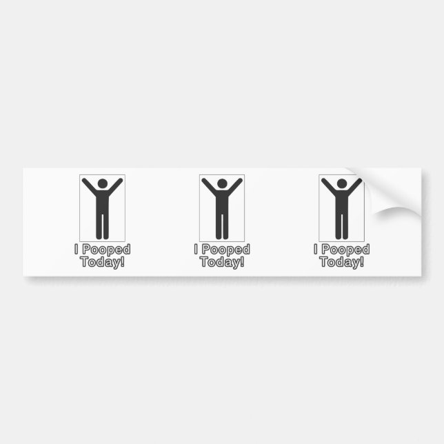Pegatina Para Coche Pooped hoy (Frente)