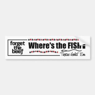 Pegatina Para Coche Póquer Fish bumpersticker
