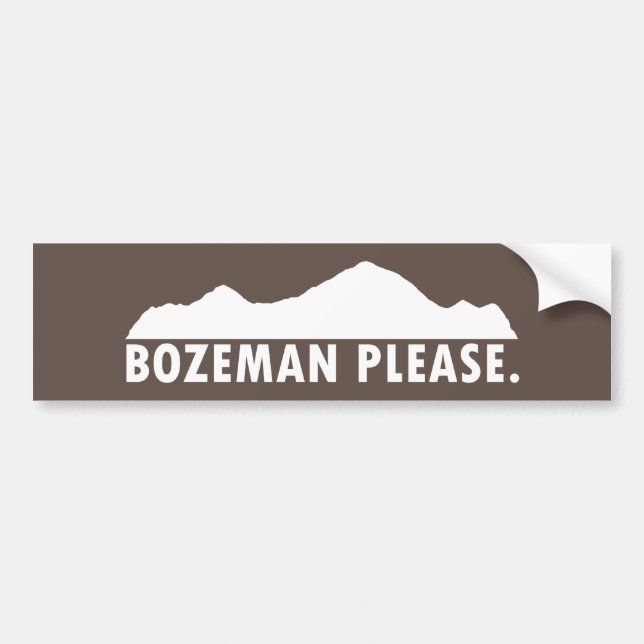 Pegatina Para Coche Por favor Bozeman (Frente)