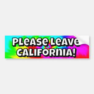 Pegatina Para Coche Por favor, deja California (puedes cambiar las pal