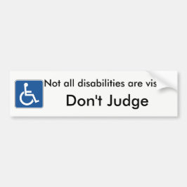 Pegatina Para Coche Por favor, no juzguen a Handicap