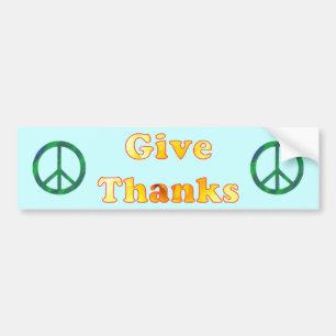 Pegatina Para Coche Por la paz, gracias, arte de palabras florales