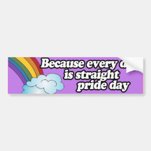 PEGATINA PARA COCHE PORQUE TODO LOS DÍAS ES EL DÍA DEL ORGULLO HETERO 