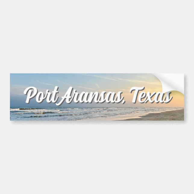 Pegatina Para Coche Port Aransas Beach Sunset Texas Photography (Frente)