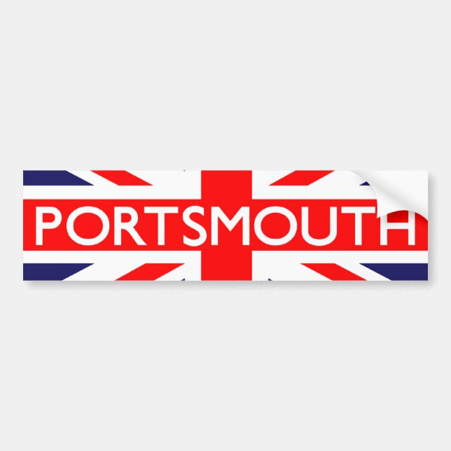 Pegatina Para Coche Portsmouth : Bandera británica (Frente)