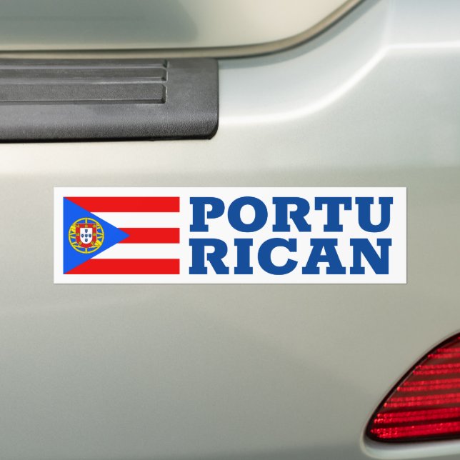 Pegatina Para Coche Portu-Rican (en coche)