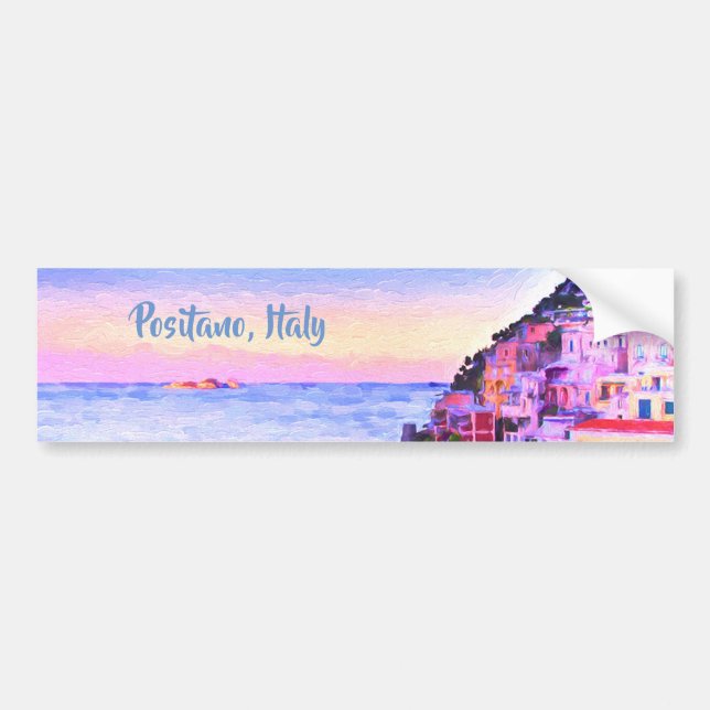 Pegatina Para Coche Positano, Italia Sticker Bumper Sticker (Frente)