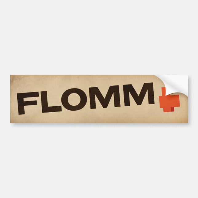 Pegatina Para Coche positavo del vintage FLOMM (Frente)