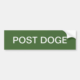 Pegatina Para Coche POST DOGE (green/white) bumper sticker