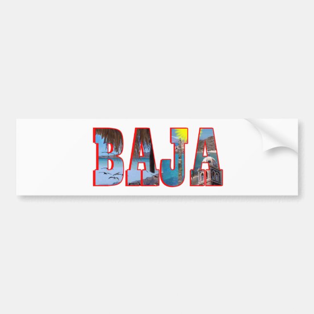 Pegatina Para Coche Postal de Baja (Frente)