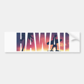Pegatina Para Coche Postal filtrada vintage de Hawaii