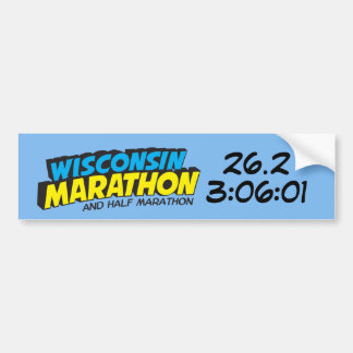Pegatina Para Coche Poste-Maratón del maratón de Wisconsin