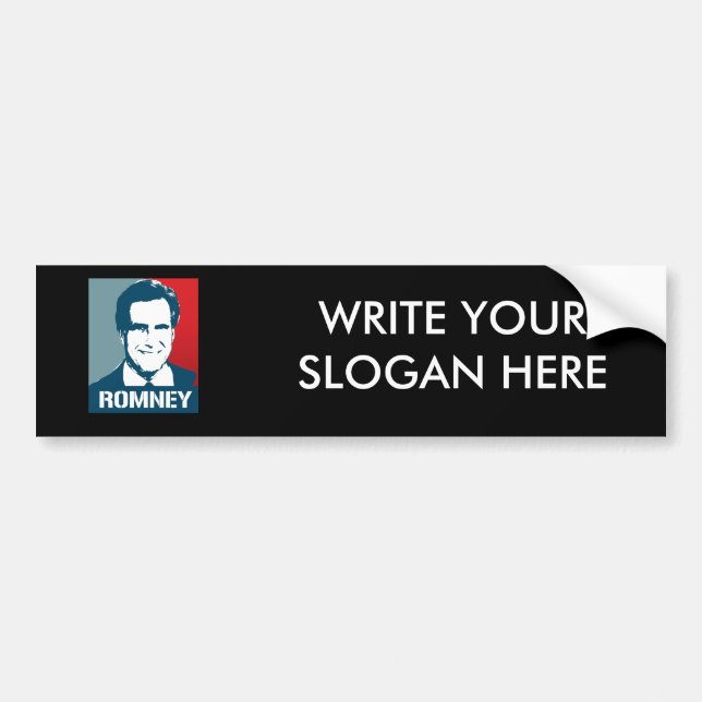 PEGATINA PARA COCHE POSTER DE MITT ROMNEY (Frente)