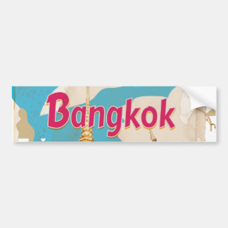 Pegatina Para Coche Poster de Viajes de Bangkok Vintage