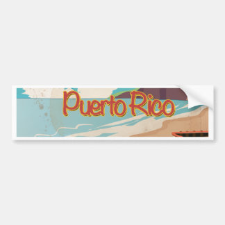 Pegatina Para Coche Poster de Viajes Vintage de Puerto Rico