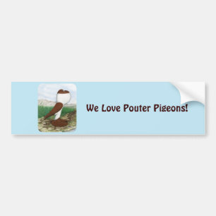 Pegatina Para Coche Pouter Pigeon Red Hana