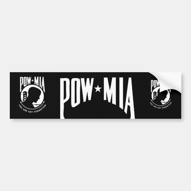 Pegatina Para Coche POW MIA Bumper Sticker (Frente)