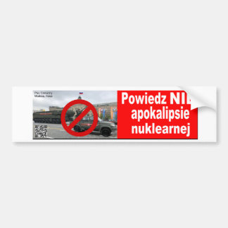 Pegatina Para Coche Powiedz NIE nuklearnej apokalipsie