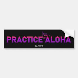 Pegatina Para Coche Práctica de Isla Grande Aloha PurpleRayShakaHang s