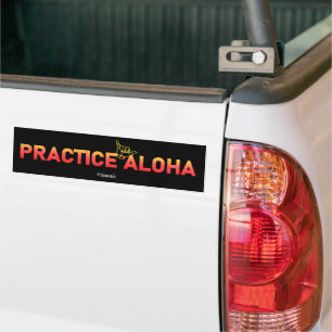 Pegatina Para Coche Práctica hawaiana Aloha Lava Shaka (suelta)