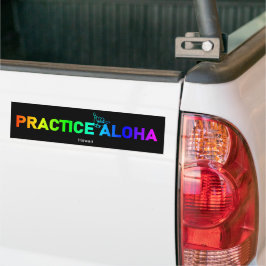 Pegatina Para Coche Practica Hawaii Aloha Rainbow Shaka (suelto)
