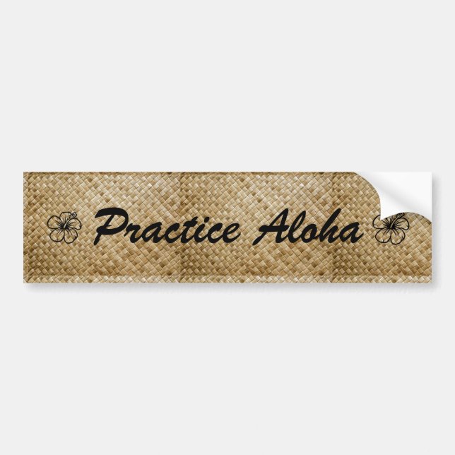 Pegatina Para Coche Practicar Aloha (Frente)