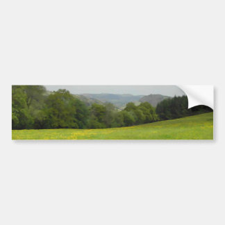 Pegatina Para Coche Prado verde. Paisaje del campo