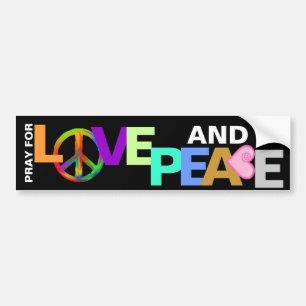PEGATINA PARA COCHE PRAY FOR LOVE AND PEACE