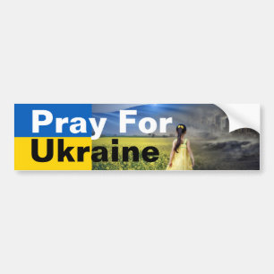 Pegatina Para Coche Pray For Ukraine Bumper Sticker