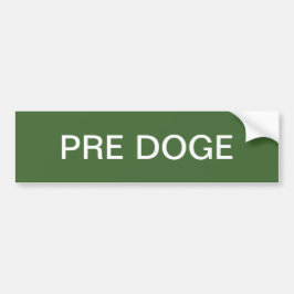 Pegatina Para Coche PRE DOGE (green/white) bumper sticker