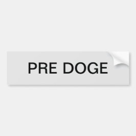 Pegatina Para Coche PRE DOGE (silver/black) bumper sticker
