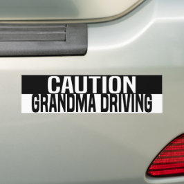 Pegatina Para Coche precaución Abuela Conduciendo