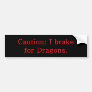 Pegatina Para Coche Precaución Al Frenar Por Dragones