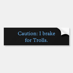 Pegatina Para Coche Precaución Al Frenar Por Trolls