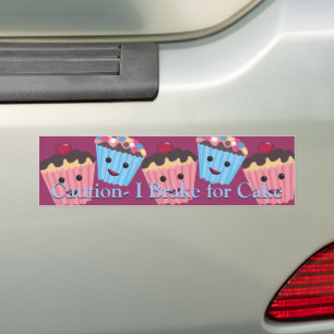 Pegatina Para Coche Precaución con el freno para el pastel