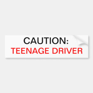 PEGATINA PARA COCHE PRECAUCIÓN: CONDUCTOR ADOLESCENTE