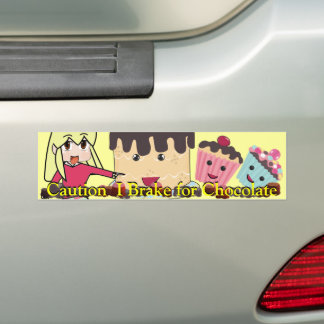 Pegatina Para Coche Precaución I freno para Chocolate Chibi - Personal