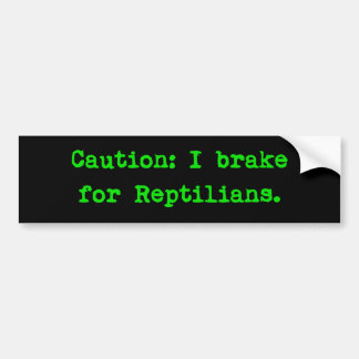 Pegatina Para Coche Precaución I Freno Para Reptilianos