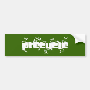 Pegatina Para Coche Precycle Bumpersticker en las letras blancas de la