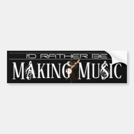 Pegatina Para Coche Preferiría Hacer Música